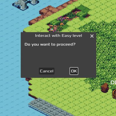 Screenshot of gameplay - selection of the topic