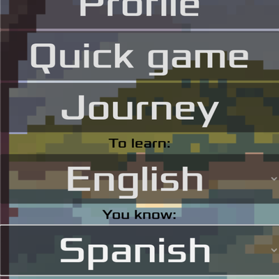 World of Words - Main meny